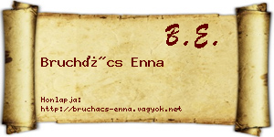 Bruchács Enna névjegykártya